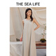 THE SEA LIFE Ou Hai Yisheng Sleeveless Dress Women's 24 summer new silhouette simple design midi skirt X15829 Glitter green M