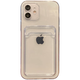 韵宁 适用苹果11硅胶套可插卡iphone12手机壳透明卡包苹果16promax简约保护壳 透明卡包 iPhone 12