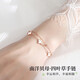
CHEESEFAN Light luxury jewelry agate four-leaf clover bracelet for women in Chinese Valentine's Day birthday gift for girlfriend Red and white agate [local warehouse, next day delivery]