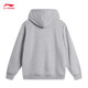 Li ning plus samt warm warmes Kapuzen-Sweatshirt für Männer 2024 Herbst und Winter Neuer Retro-Druck Einfache Sporttop AWDU673 BC17 FLOWE GRAY-1 L (175)