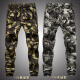 Los fanáticos militares suministran tácticas al aire libre Fuerzas especiales especiales para hombres tendencias de verano marca de la marca delgada ropa de trabajo de camuflaje de camuflaje múltiples pantalones de bolsillo de algodón puro ropa táctica táctica 716 camuflaje gris (estilo delgado y elástico) 5xl