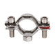 XMSJ304 stainless steel pipe clamp buckle pipe bracket fixed pipe code clamp water pipe clamp gas pipe hoop pipe clamp 254 welding M8 nut