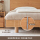 Original solid wood bed Modern simple bedroom suspended bed Japanese Nordic rechargeable oak 1.8 meters double bed L701I