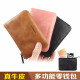 Shedun coin purse men and women genuine leather short cute mini compact simple ultra-thin wallet card coin bag apricot color