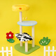 ZEZE farm cat climbing frame with nest integrated cat shelf with scratching board large cat shelf cat toy 105cm basic model 60*53*105cm
