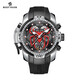 Reef Tiger (Reef Tiger) Watch's Men's 24 New Elly Automatic Hollow Mechanical Watch Spider Luminous imperméable Trendy Fashion Watch RGA3532S Black Spider [Modèle principal]