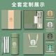 SSBA 笔记本本子礼盒定制可印logo会议记录本带U盘保温杯企业礼品伴手礼商务记事本套装 256-抹茶绿【100张】8号金盒+礼袋+烤漆金笔