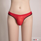 Sexy underwear men's sexy breathable underwear thong low waist temptation elastic transparent inner black one size