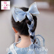 
Miande New Children's Hair Accessories Frozen Princess bow hair clip girls veil streamer mesh hair card headdress 9273D Snow White bow single streamer