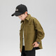 Zuoxi children's clothing boys' velvet shirt autumn and winter children's shirt jacket thickened 2025 new style boys' long-sleeved style velvet brown thickened 160 recommended height around 160cm