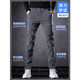 FIFANWO [deux paires] Jeans décontractés d'été pour le nouveau pantalon masculin pour hommes stimulant petit pantalon de style coréen droit 653 noir + gris 32 [(2 pieds 5) poids 135-145jin [Jin est égal à 0,5 kg]]]
