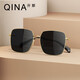 Qina (QINA) glasses Zhao Lusi same retro square frame sunglasses for female elegant temperament sunglasses QN7027A60 (design model)