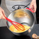 GNAS Silicone Bottom Egg Baking Baking 304 Basin en acier inoxydable Cuisine ménageuse avec poignée approfondissant les éclaboussures et le couvercle du bassin de pétrissage [diamètre de 16 cm, 1,5 L de capacité]