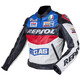 Duhan (DUHAN) motorcycle riding suit for men all seasons vs02 PU leather jacket racing suit motorcycle leather jacket waterproof spring anti-fall jacket vs02 blue PU leather top (recommended to take one size smaller) L
