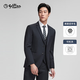 Goldlion suit men's machine washable wool new business formal wear groom's wedding suit suit jacket navy blue-95 31 trousers