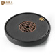 Gold inlaid jade tea tray round water storage household Kung Fu tea set dry tea ceremony tray ceramic double round tea tray 25*5cm