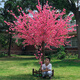 Flower e flow simulated peach blossom tree cherry blossom tree simulated plant fake tree large living room hotel fake flower ceiling wedding window decoration (extended shape) 2 meters high and 2 meters long
