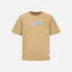 EVISU tie-dye effect large M printed round neck men's t-shirt men 2ESHTM3TS701XXCT khaki XL