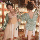 Sous-vêtements sexy Feimu, pyjamas sexy féminin, cheminée de nuit, uniforme JK, style ancien, hanfu, cheongsam, bande nombrand