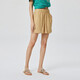 Gap Women's Summer Leinen hohe Taille A-Line Silhouette Trendy Shorts 582942 Loose Casual Hosen Hellbraun 160/70A (s)