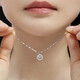 Farcoko Beating Heart Necklace Women's Diamond Clavicle Chain High-Level Luxurious Heart-shaped Birthday Gift for Girlfriend Fast Delivery in the Same City Beating Heart White