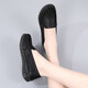 2023 Spring and Summer Mom Shoes Soft Soled Casual Fashion Shoes Comfort Shoes Middle-aged and Elderly Granny Shoes Anti-Slip Dancing Shoes Black 37