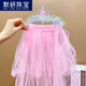 Moyan (MOYAN) children's headband hair accessories sweet princess baby performance veil veil Frozen headband girls crown tiara 1# pink crown pendant A11-303