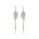 Qlady women's tassel earrings women's fashionable long style 925 silver needle light luxury earrings birthday gift for girlfriend