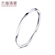 Lukfook Jewelry Platinum 950 Möbius Ring Platinum Bracelet Hollow Round Bracelet for Gift Price EFPTBB0001 54mm-8.99g (including labor cost 926 yuan)