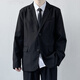 星禾莱DK制服一套休闲西装男套装痞帅高校学生小西服男女班服外套学院风 西服+衬衫+长西裤+领*带 L 110-128斤