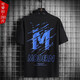 Karls Großgröße Herrenkleidung Fett kurzärmelig T-Shirt Trendy Brand Herren Plus Fat Plus Size Young Students extra-großer Fünf-Punkte-Shorts Trend 751 [T-Shirt] 6xl (230-250jin [Jin gleich 0,5 kg]))