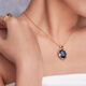 Fellala (fallala) shopping mall same style Lingshi artificial blue semi-precious stone necklace for women exquisite and elegant versatile clavicle chain pendant jewelry
