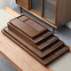 Chenshi tea tray solid wood household Bakelite new dry brewing small tea table tray whole piece office Kung Fu tea set drainage tea table Huanghuali color Pinyi 40*20 free water balloon water pipe