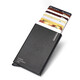 CLCEY金属自动弹出式卡包男女士卡套防盗刷卡夹防消磁卡盒精致简约 十卡位黑色