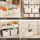 Straw Bear Snack Storage Box Toy Organizing Basket Household Plastic Storage Box Kitchen Cabinet Basket Desktop Storage Box [With Cover] Tall Large Size
