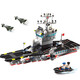 Lumières (éclairage) Grand porte-avions militaires Cruiser Assemblée Assemblée de construction Modèle de construction Ornaments pour enfants Toys Boys Birthday Gift 826 Aircraft de taille moyenne 508 pièces