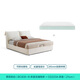 
Lin's Home Simple Modern Cat Grab Fabric Master Bed Large Bed French Floor-to-Full Bed Double Bed BC835 1.5*2.0 meters