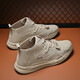 Jeep Herrenschuhe Leichte Kee-Resistante Jeep 2025 Frühlings- und Sommer-Martin Boots Herren Soft Sohle Mid-Top Flat Casual Schuhe Echte Lederschuhe Herren Sandfarbe (Empfohlen von Ladenmanager) 40