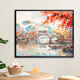 OUOETY中式山水风景数字油画diy手绘画画填色感丙烯油彩涂色填充画 X9738 4050 油画套餐内框+画笔+颜料