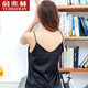 Yu Zhaolin's ice silk suspender female top trendy summer sleeveless bottoming out short vest Internet celebrity inner wear 702 ice silk suspender (2 pieces black) One size (85-130Jin[Jin equals 0.5 kg])
