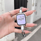 星迎感金属手镯iwatchS8/S9苹果手表applewatch87654表带se表链镶钻华 手镯贝壳伸缩链-金色 苹果iWatch S841mm