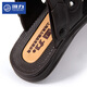 Huili Sandals Мужские летние новые дышащие пляжные туфли легкие не скользящие износостойкие повседневные туфли с двойными сандалиями с двойным назначением 3890 Black 40