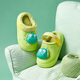 Happy Mary Children's Cotton Slippers Girls Winter 2023 New Infant Home Indoor Waterproof Baby Slippers Girls Bag Heel Fruit Green Inner Length 14cm Suitable for Feet Length 14cm