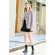 Betu women's spring new suit high-end shimmer long-sleeved straight suit jacket women 2302T42 light purple S