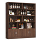 Shousheng red wine cabinet display cabinet living room partition display rack wine rack tea household wine cabinet floor cabinet display tobacco cabinet container recommended wilderness oak color丨four doors丨140*180