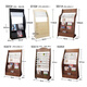 Jinba Zeitung Rack Zeitung Rack Bücher und Zeitungsregal Holz Information Information Rack Floor Mounted Newspaper Rack Magazine Rack Aufbewahrungsauftragsgeschäft Display Rack K687# Walnut Color High 96 Vier Zeitungsständer