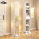 
Vansenxi solid wood dressing mirror multi-function storage cabinet integrated floor-standing mirror bedroom home fitting mirror rotatable full-body mirror walnut color