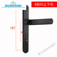 SHANTOULINCUN Junta de aluminio Puerta de un solo punto Puente roto Bloqueo de puerta de aluminio 8525/9230 Puerta de aluminio Puerta plana Manija de plástico Lock 85 Tipo de tres hoyos 200