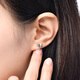 Yuan Shengfu's new PT950 fashionable bow platinum earrings, fashionable and versatile platinum earrings, 2.40g