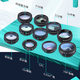 MEDU [10 packages] Lobes de téléphone mobile multifonctionnelles Macro-angle Art Art Photographie Douyin Short Video Shooting 198 Fish Eyes Midfocus Camera externe Polarisation Flow à trois points Black Multifonctional Lens Ten-in-One